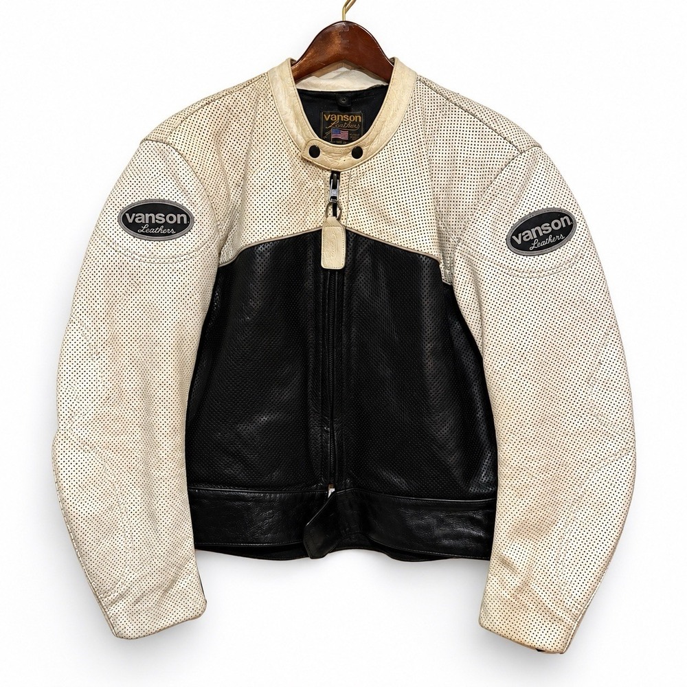 Vanson MK2 proPERF CSRV Perforated Leather Motorcycle Jacket 48 Made USA